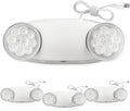 FREELICHT 4 Pack Led Emergency Lights with Round Head, 4FT Plug in Cord