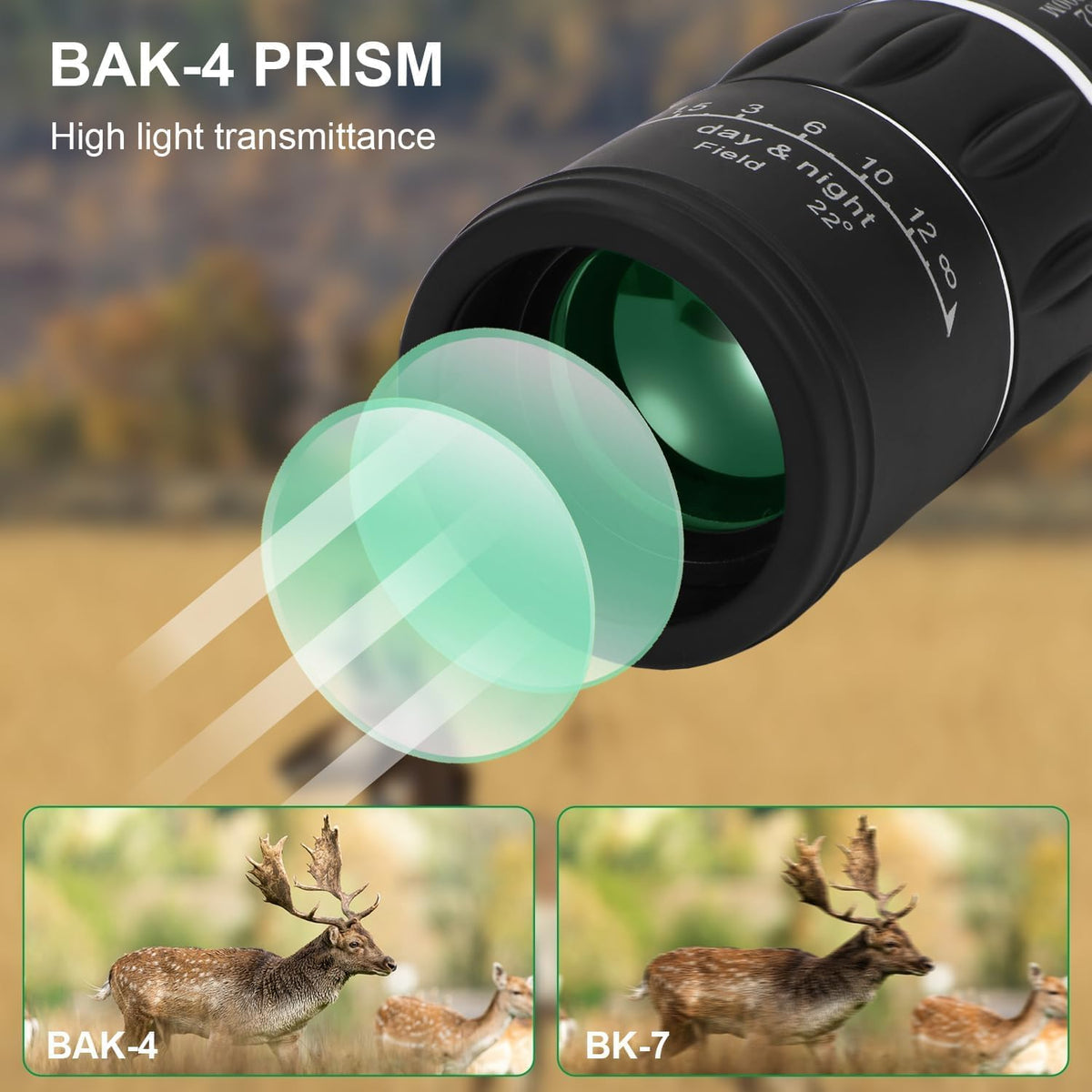 16x52 Adults High Power Monocular Telescope Compact Monocular Telescope Lightweight and Waterproof Design Suitable