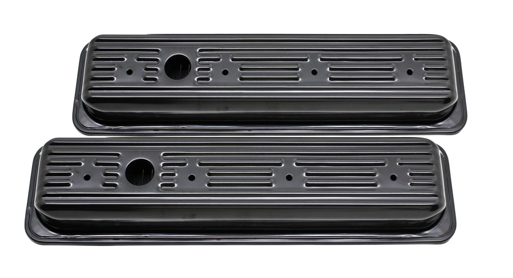 CFR Performance Steel Short Valve Covers Fits Chevy 5.0/5.7L 1 Hole - Black EDP