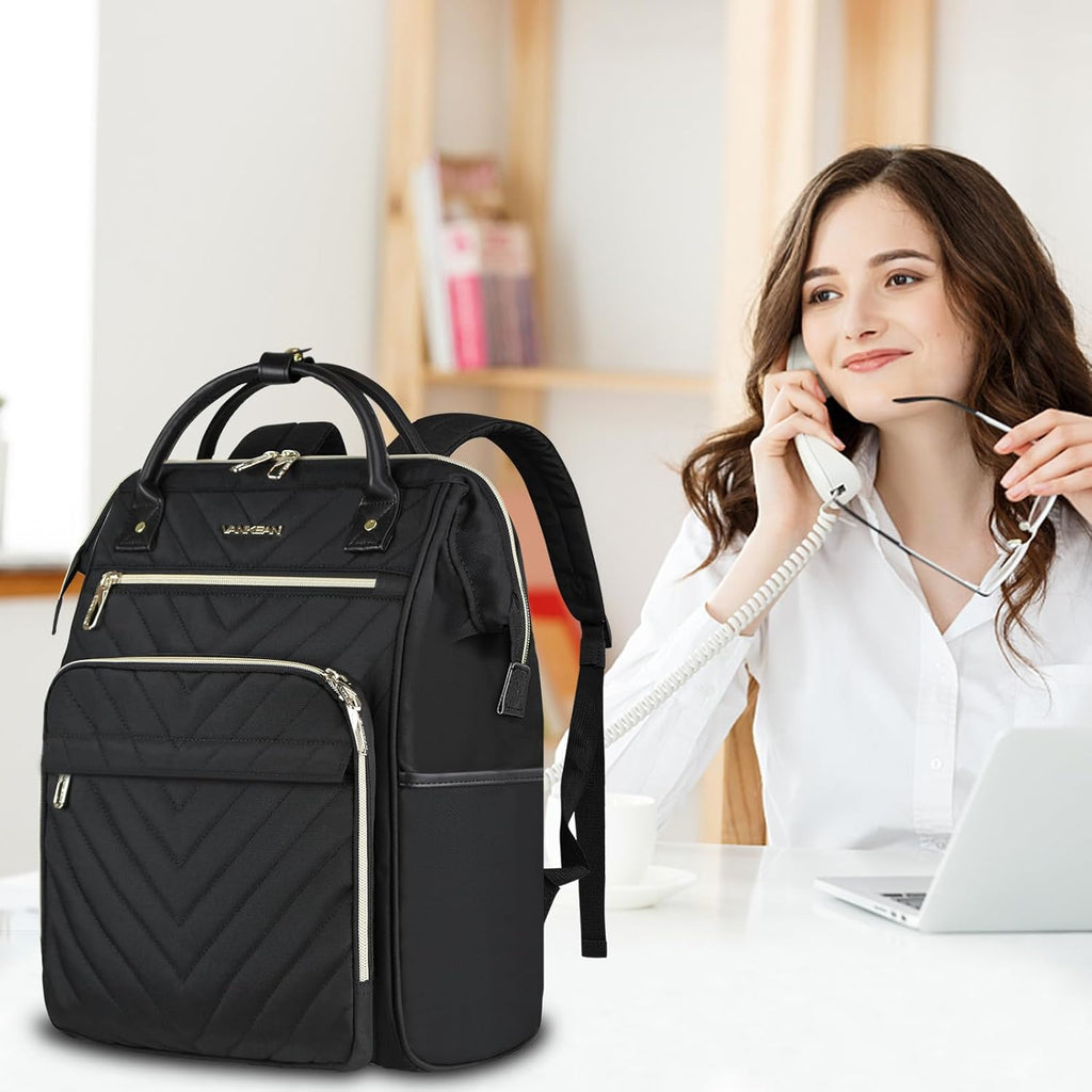 17 Inch Laptop Backpack for Women Fashion Computer Work Bag, Large Capacity Waterproof Backpack, College Daypack
