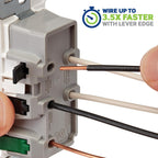 Leviton Lever Edge 20 Amp Tamper-Resistant Duplex Wall Outlet, 10-Pack, E5825-MW, White