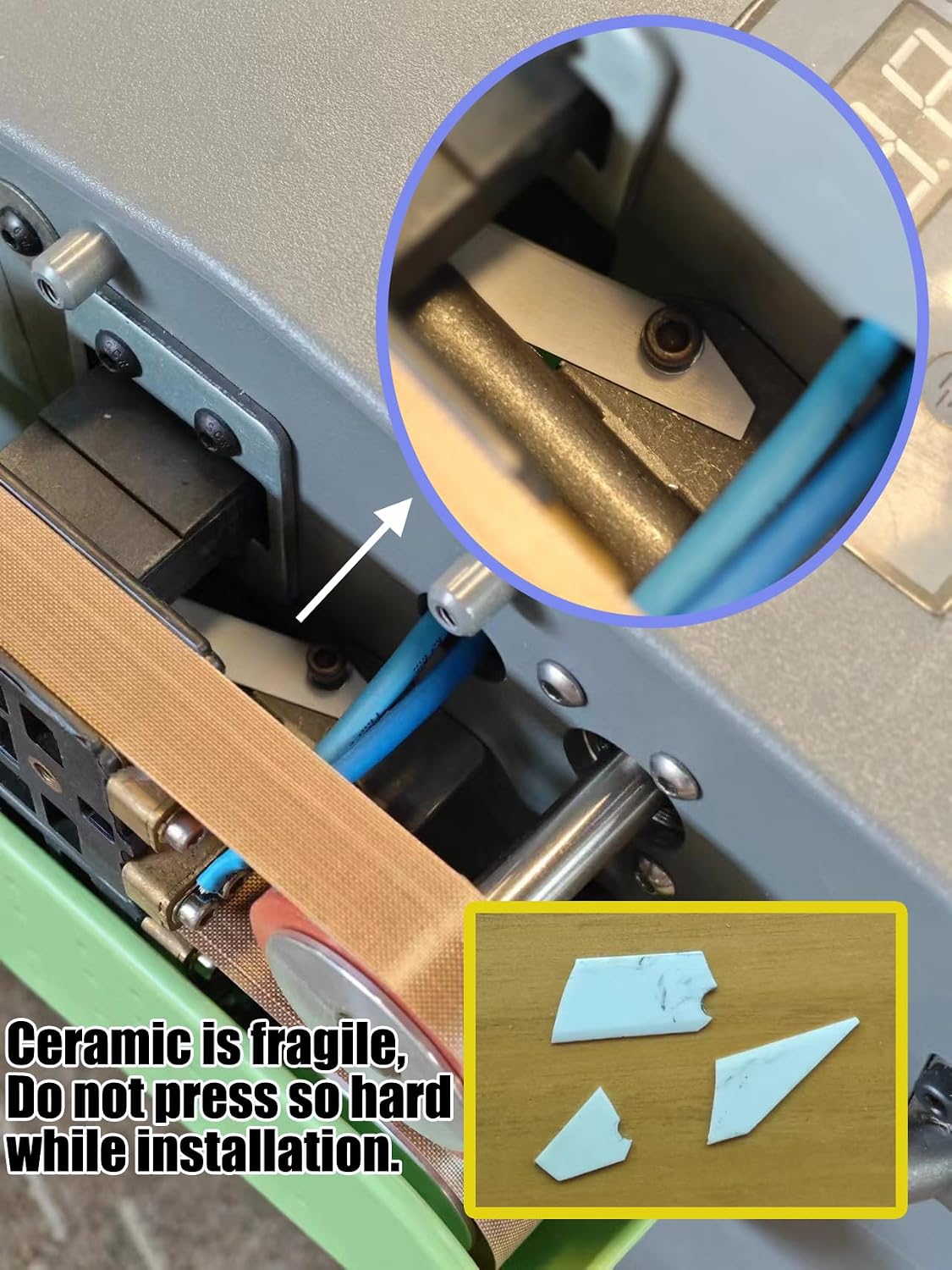 Accessories for Air Cushion Films Machine D10 M06, Ceramic Blade and heating belt Band for replacement