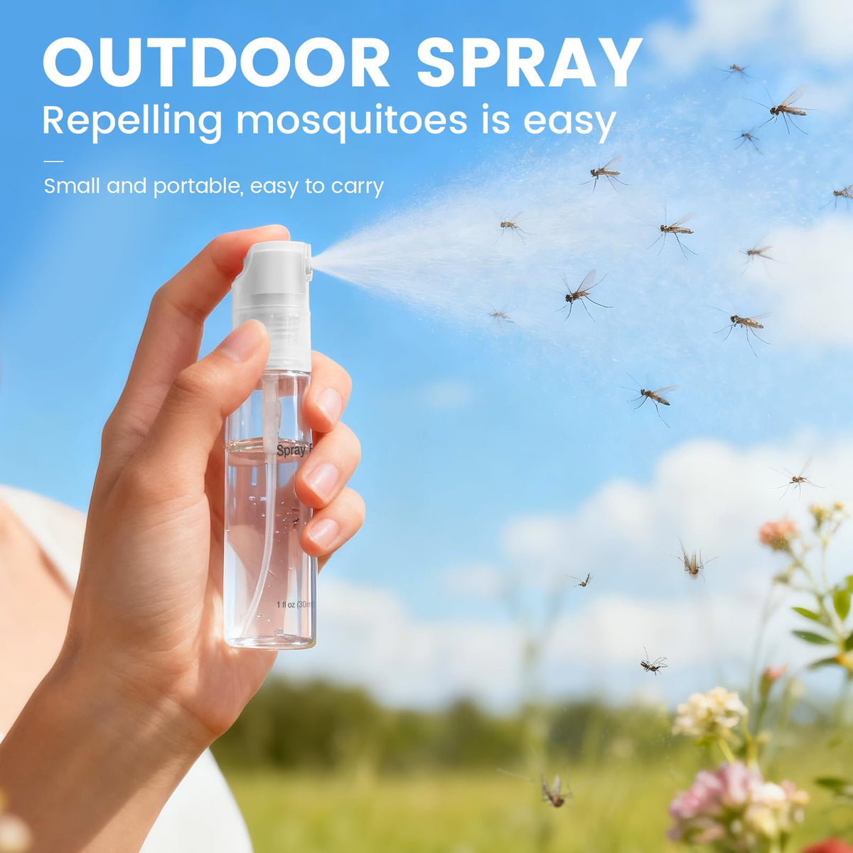 4 Pack Refillable Spray Bottle, Reversible Small Empty Spray Bottle with Fine Mist, Leak Proof - for Cleaning