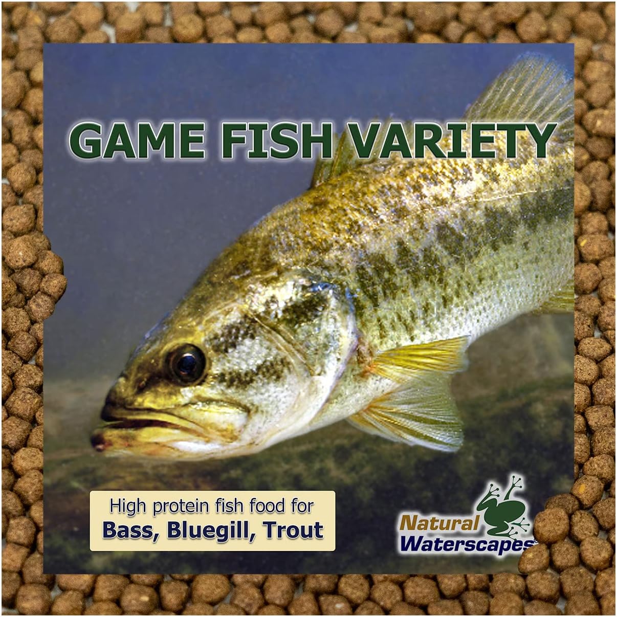 Game Fish Food Variety | Pond and Lake Fish Food Pellets | 22 lb Bag | Feed to Bass, Bluegill, Trout, Catfish