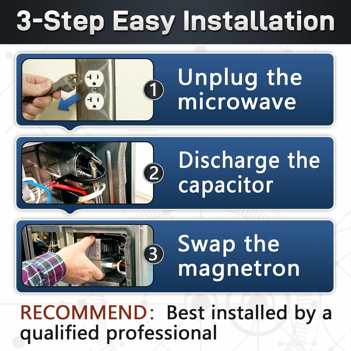 W10754299 Microwave Magnetron Compatible with Whirlpool Microwave Oven