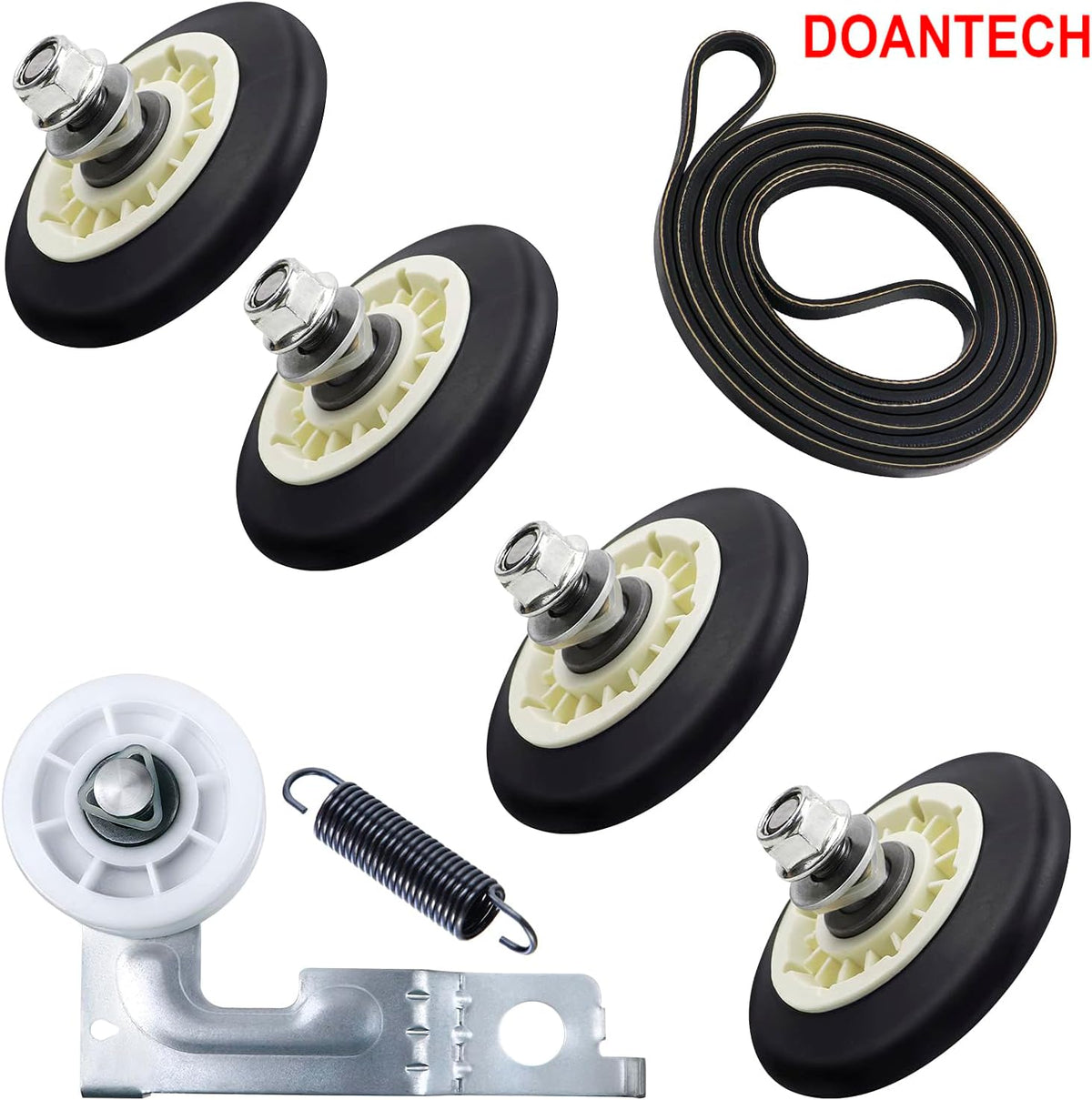 Upgraded Dryer Repair Kit Dryer Roller Kit for LG DLG2241W DLG2251W DLG2302R DLG2302W DLG2351R DLG2351W DLG2511W DLG2522W DLG2524W DLG2525S DLG2526W DLG2532W DLG2602R DLG2602W DLG2702V DLG3051W