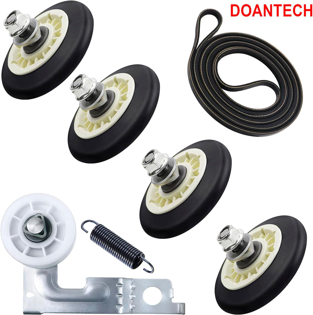 Upgraded Dryer Repair Kit Dryer Roller Kit for LG DLGX0002TM DLGX2451R DLGX2502V DLGX2502W DLGX2551R DLGX2551W DLGX2651R DLGX2651W DLGX2656V DLGX2802L DLGX2802W DLGX2902V DLGX3002P DLGX3002R DLGX3002W