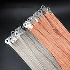 Flat Copper Braid Cable,6mm Flat Copper Braided Ground Strap Wire, Flexible Shielding Wire Mesh（16.4ft）