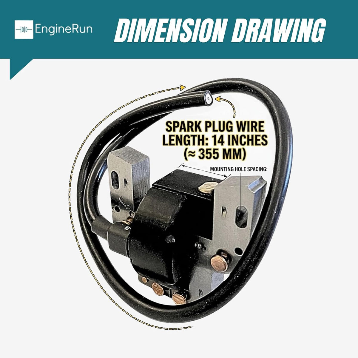 492341 Ignition Coil Module Magneto Compatible With Briggs & Stratton 13 14 15HP OHV Vertical Engines 440-433 33-347