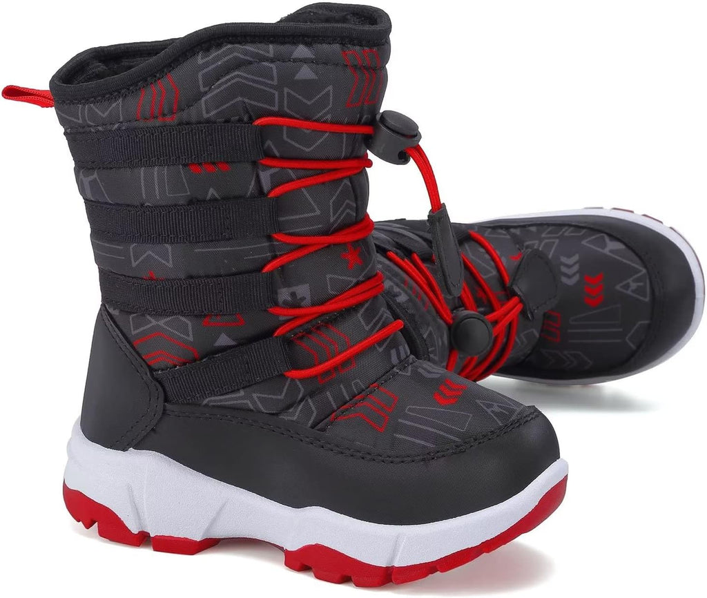 Winter Snow Boots for Boy and Girl Outdoor with Fur Lined(Toddler/Little Kids)