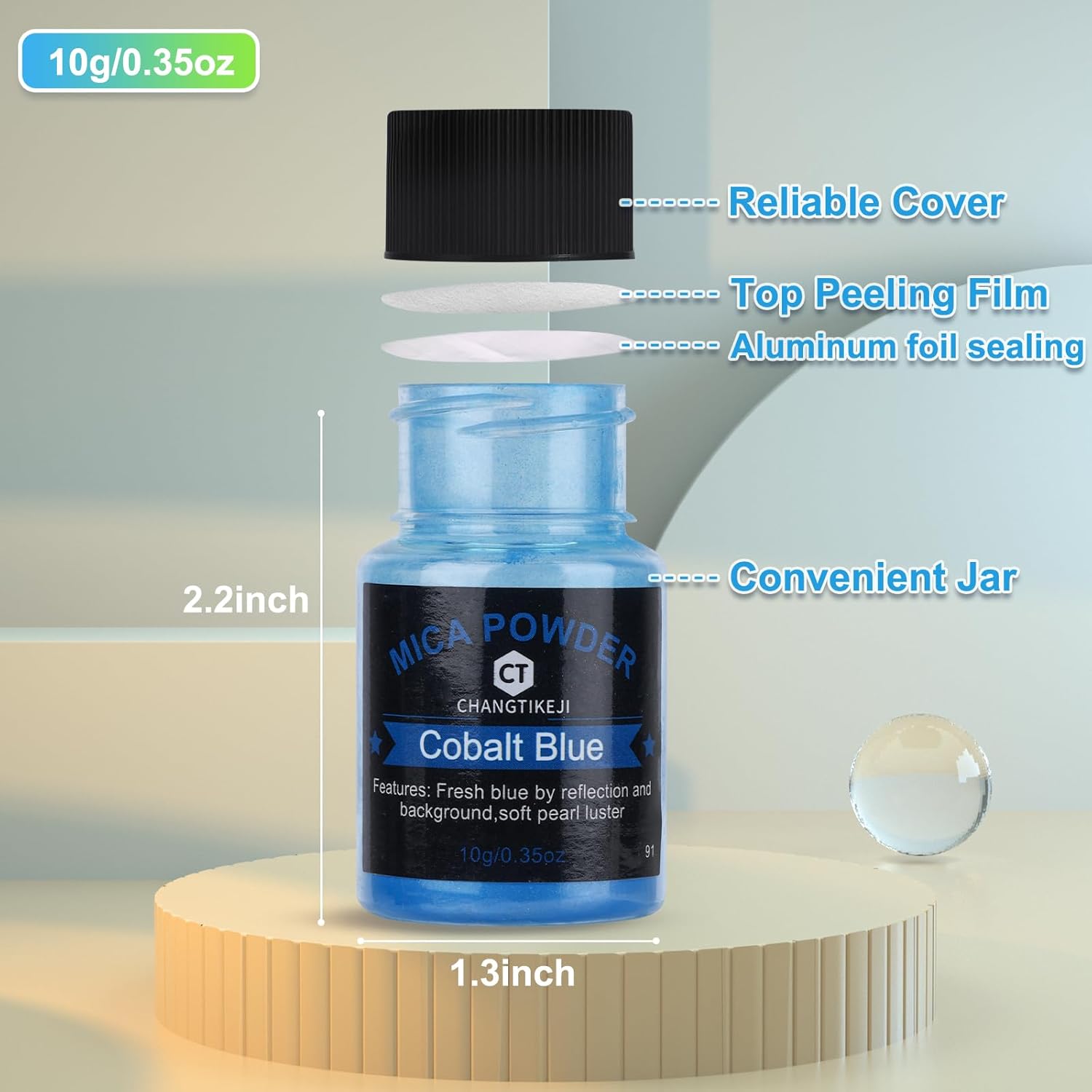 Mica Powder，24 Colors - 10g/Bottle of Natural Pigment Powder for Epoxy Resin，Soap Making，Candle Making,Lip Gloss,Car