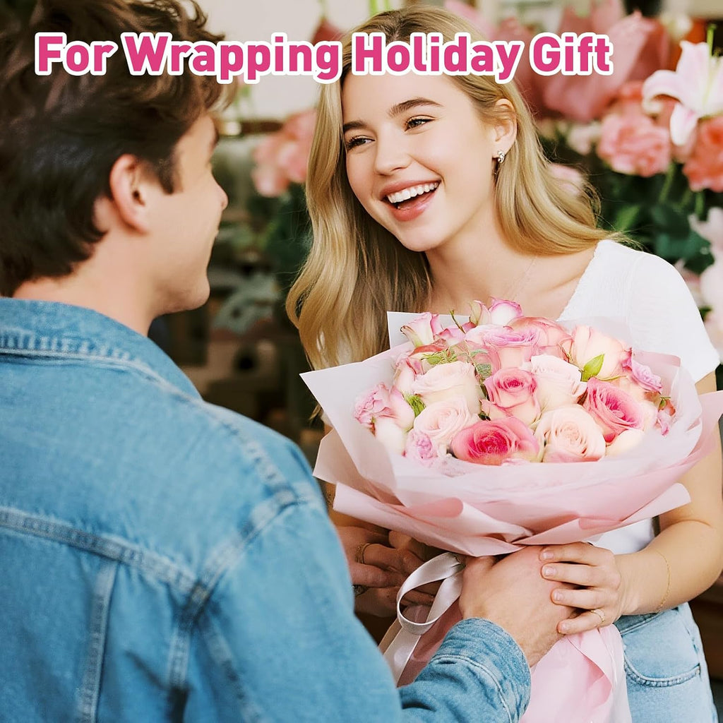 200 Pcs Pink Tissue Paper for Gift Bags,14"X20" Tissue Paper Bulk