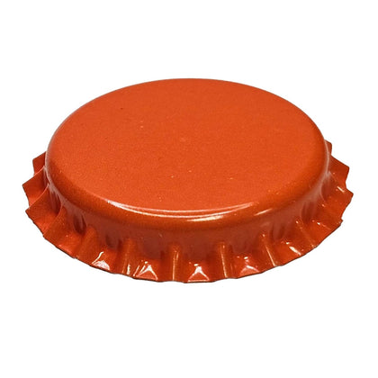 144 Oxygen Absorbing Beer Bottle Caps | 26mm Pry-Off Orange Standard Homebrew Bottle Tops for Glass Bottles |