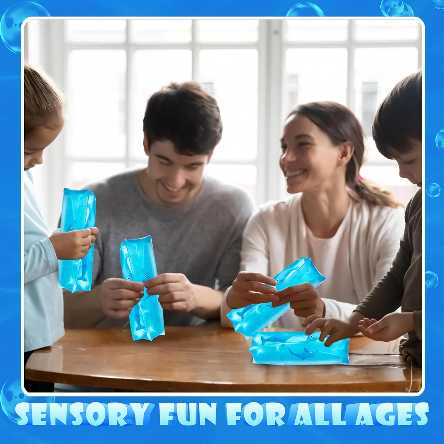 Dolphin Water Wiggler Toys (2-Pack) Water Snake Sensory Fidget Toys | Slippery Water Tubes for Kids, Birthday Party