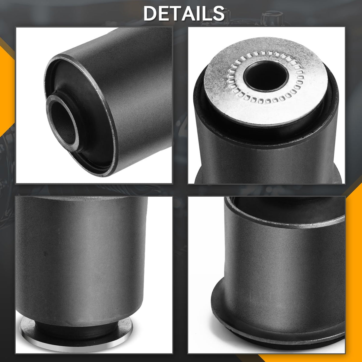Cheriezing Front Upper & Lower Control Arm Bushing Kit, Set of 8