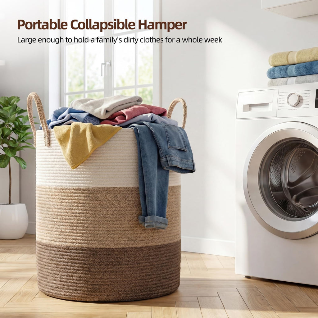 60L Nursery Hamper Laundry Basket Laundry Hamper Gradient Brown