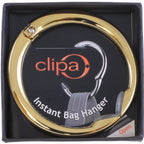 Bag Hanger, Polished Gold PVD |The Ring that Opens into a Purse Hook