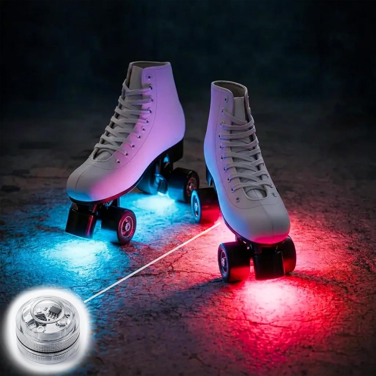 Roller Skate Lights,Accessories for Skate Skating,Lights LED Accessory for Quad Rink Skate Inline Skate Blade ice