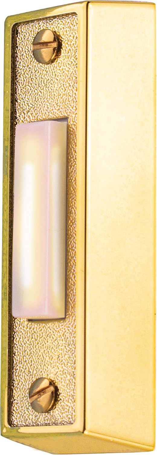 BT2BL Lighted Doorbell Button, 1-Pack, Brass