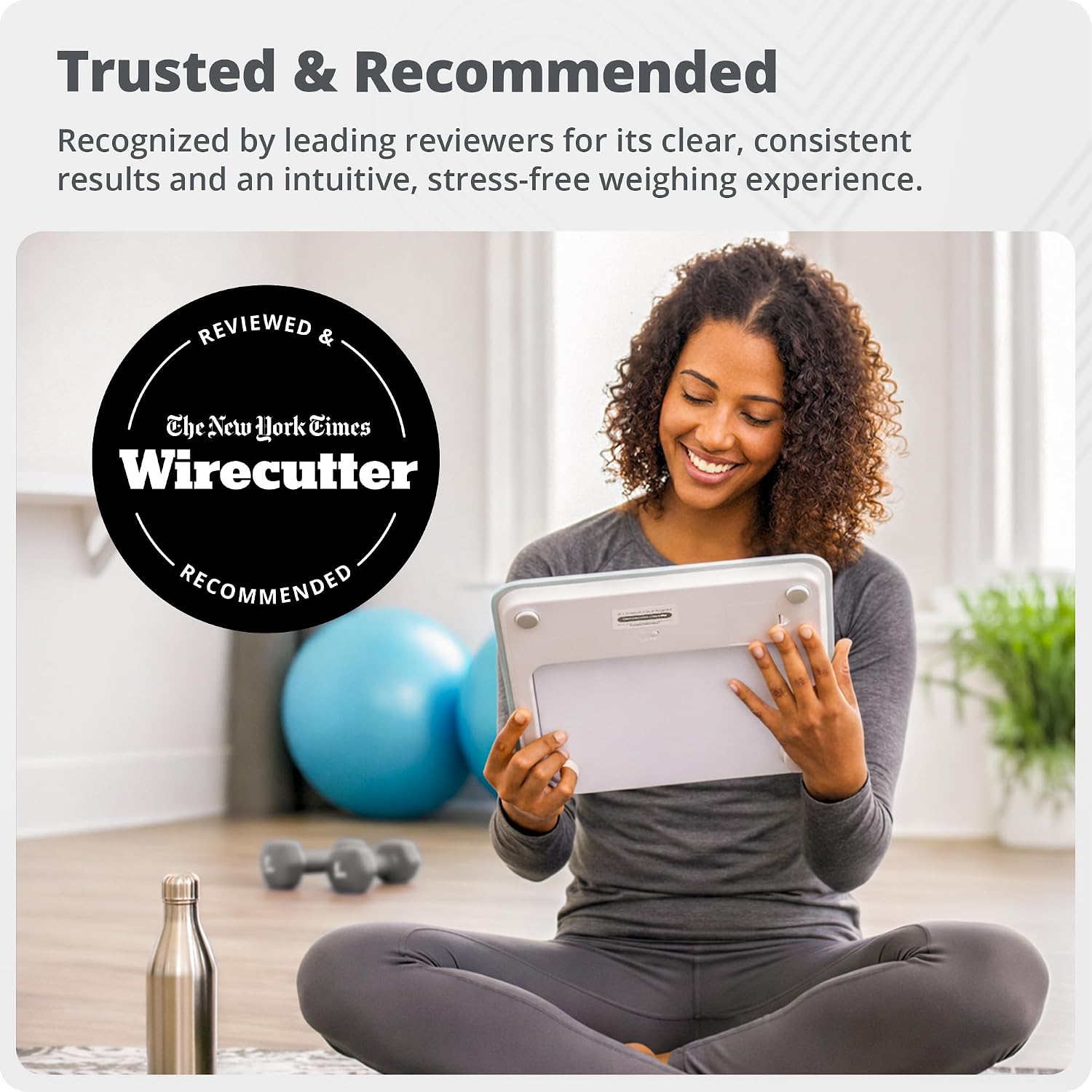 AccuCheck Digital Bathroom Scale for Body Weight (Pearl Gray) | Accurate Weight Scale with Double-Check Tech, Large