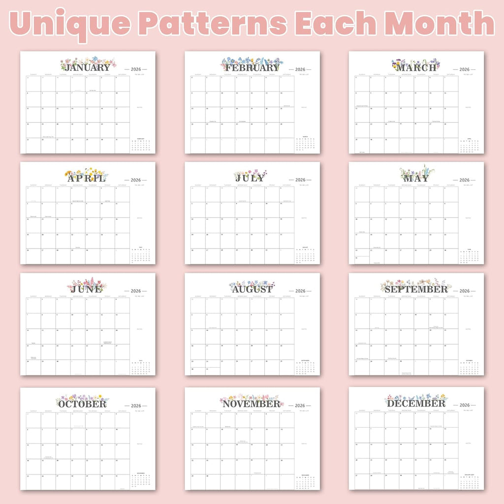 Desk Calendar 2026-2027 - 18 Month Desktop Calendars (Jan 2026–Jun 2027),Large 22x17 Monthly Calendar with Home &