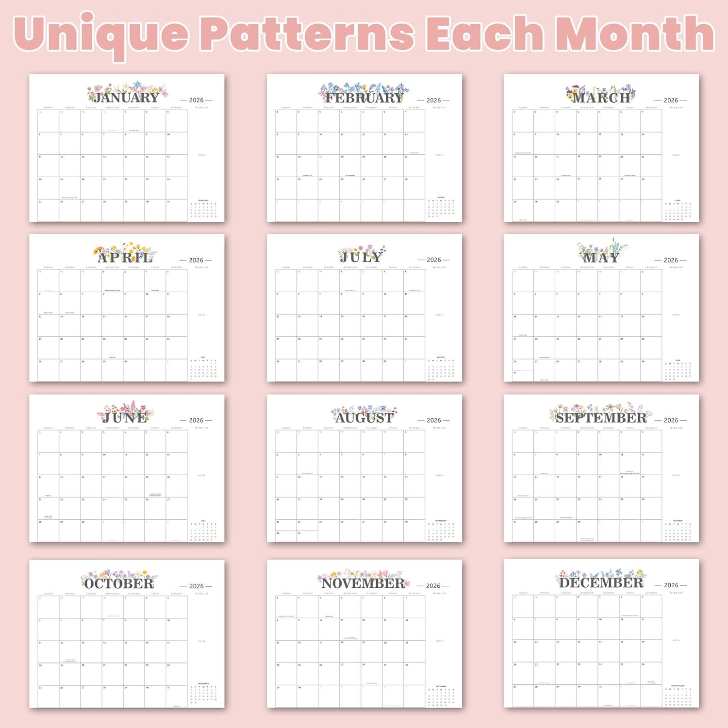 Desk Calendar 2026-2027 - 18 Month Desktop Calendars (Jan 2026–Jun 2027),Large 22x17 Monthly Calendar with Home &