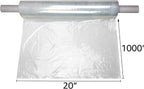 Stretch Film/Wrap, 20" x 1000' 80G With Handle, 4-Pack, Clear