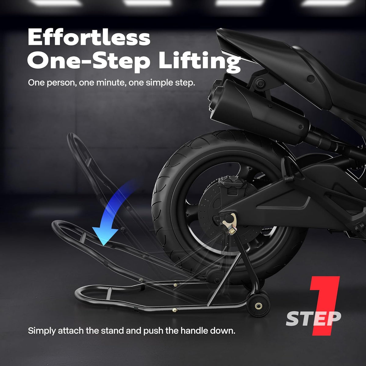 Motorcycle Stand 441 Lbs Capacity, Black