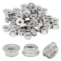 Bonsicoky #8-32 Serrated Flange Nuts, 50 Pack, Silver
