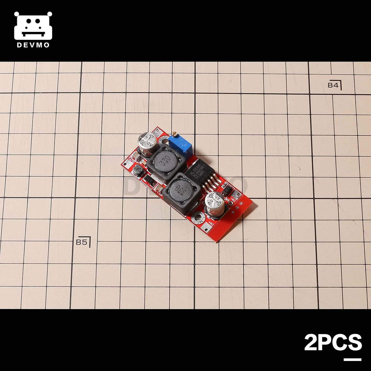 DEVMO 2PCS XL6009 Boost Buck DC-DC Adjustable Step-UP Down Power Converter Module Solar Voltage Replaces LM2577 Compatible with Ar-duino,Raspberry Pi,SMT32