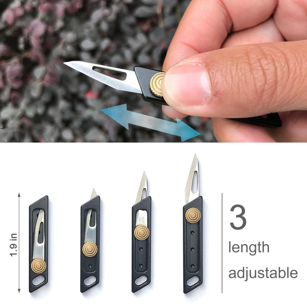 2Pack Mini Utility Knife Box Cutter, Small Keychain Pocket Knives