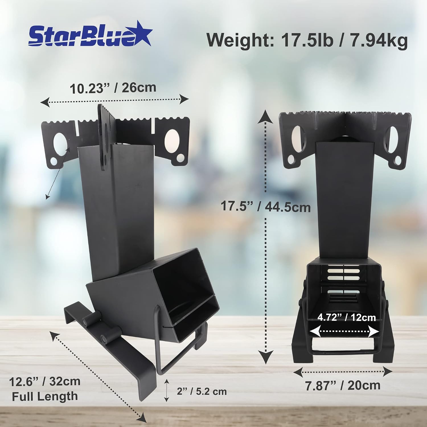 Collapsible Rocket Stove by StarBlue with FREE Carrying Bag - A Portable Wood Burning Camping Stove with Large Fuel