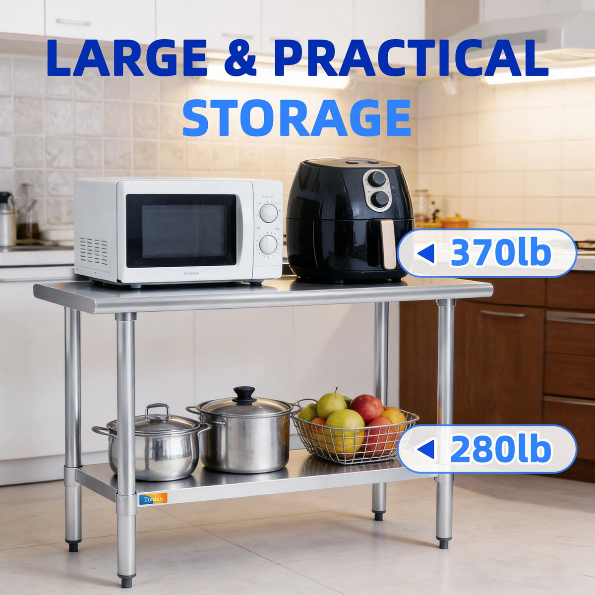 Stainless Steel Table 18" X 36" Commercial Prep & Work Table