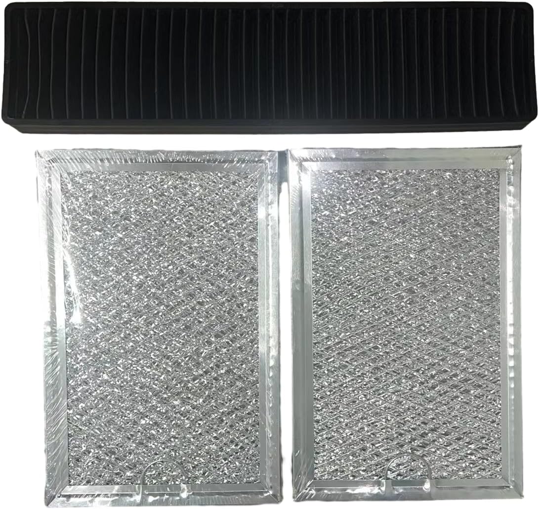 Microwave Grease&Charcoal Filter Set for LG LMV2031SW,LMV2050ST, LMV2073BB,LMV2073ST, LMV2073WW