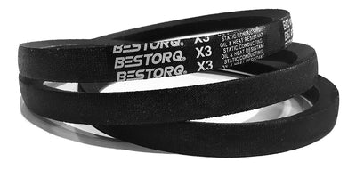 BESTORQ A38 or 4L400 V-Belt, Classic Wrapped Rubber X3 V-Belt, Black, 40" Outside Circumference x .51" Width x .34" Height, Pack of 2