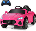 Ride on Car, Pink Licensed Maserati Gbili 12V Battery Powered Electric Car with Parent Remote Control & Manual Modes