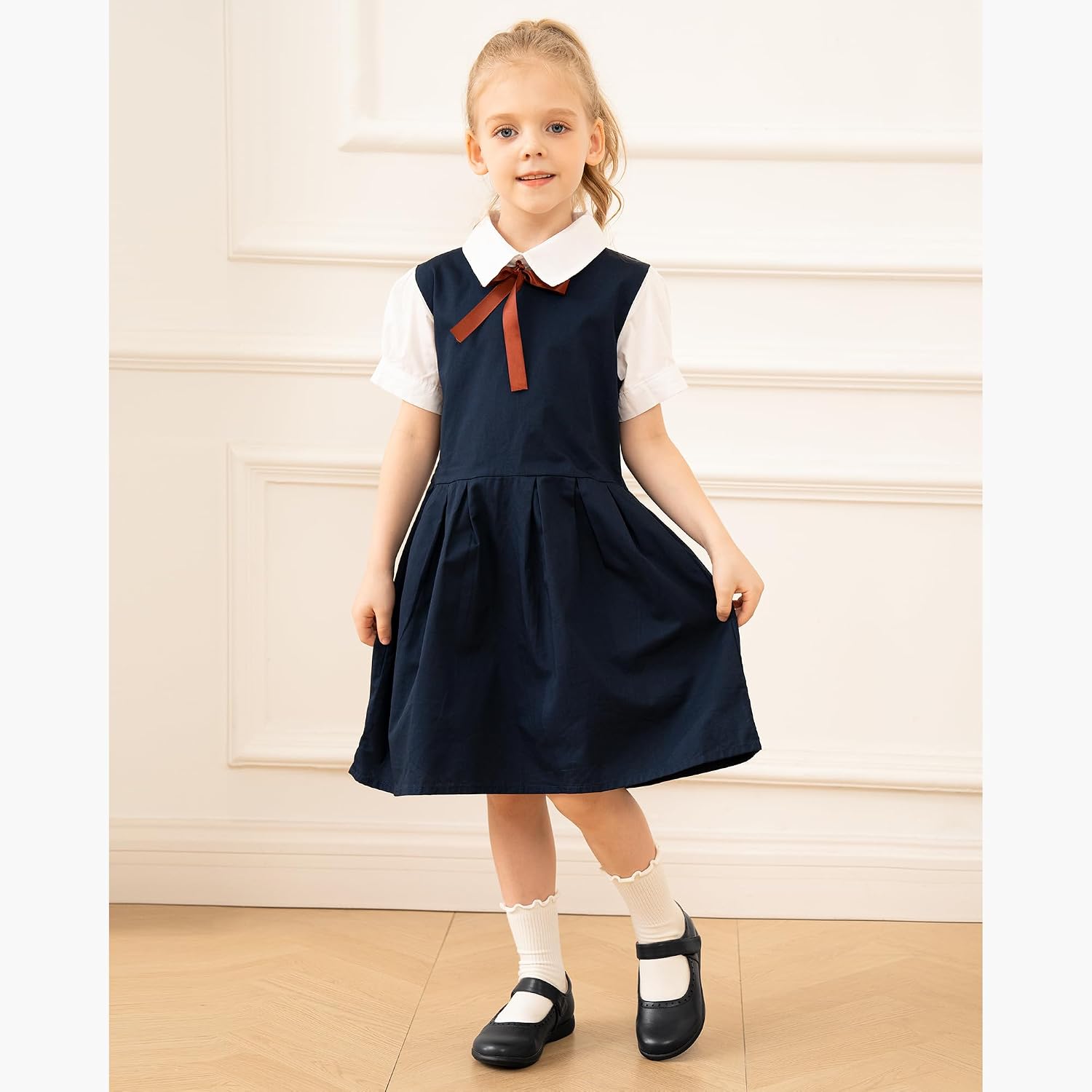 Mary Jane Shoes for Girls School Uniform Flats Dress Shoes Church for Little/Big Kids | Breathable upper