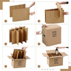 5 Sets Wine Boxes for Moving Kits 16 x 12 x 12 Inch 12 Bottle