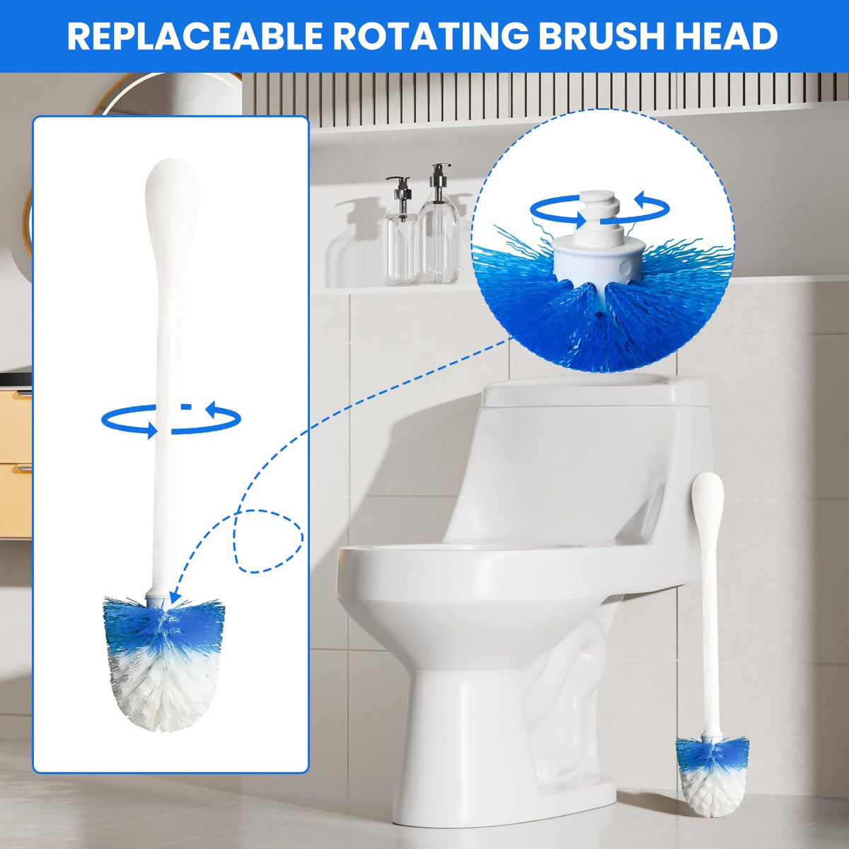 Toilet Brush Refills for OXO Toilet Brush Only 4 Pack Replacement Heads