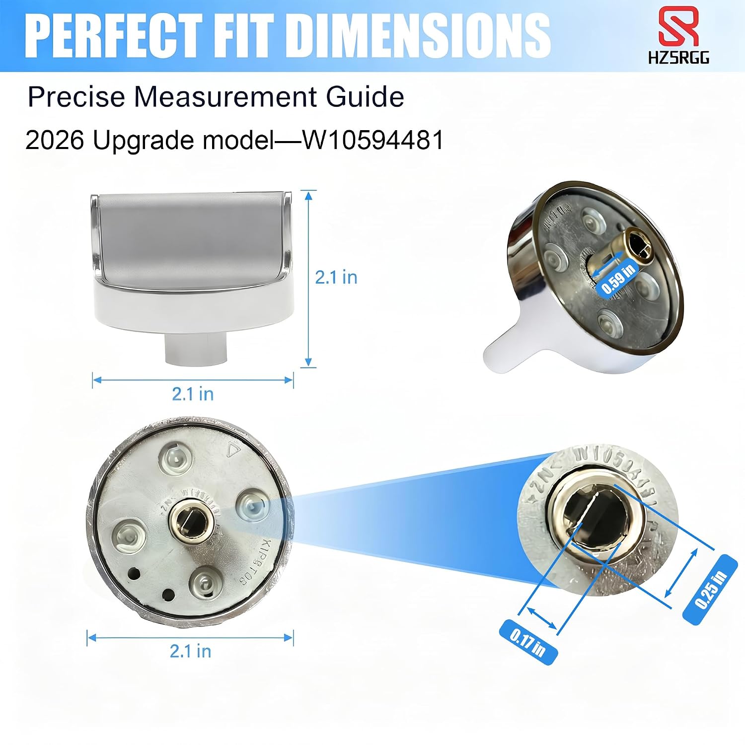 2026𝗨𝗽𝗴𝗿𝗮𝗱𝗲𝗱 W10594481 Stove knobs. Whirlpool Stove knobs Replacements, Compatible with Certain Whirlpool Stove knobs
