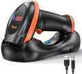 Barcode Scanner Wireless with Cradle: 1D 2D QR Counting Screen, HW0008 | 2.4G Wireless & USB Wired, 640*480 CMOS