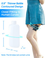 Urine Test Complete Kit - Thinner 3.5oz Empty Bottle, HDPE Sample Vials, Hi-Stretch Leg Strap, Thermometer Stickers