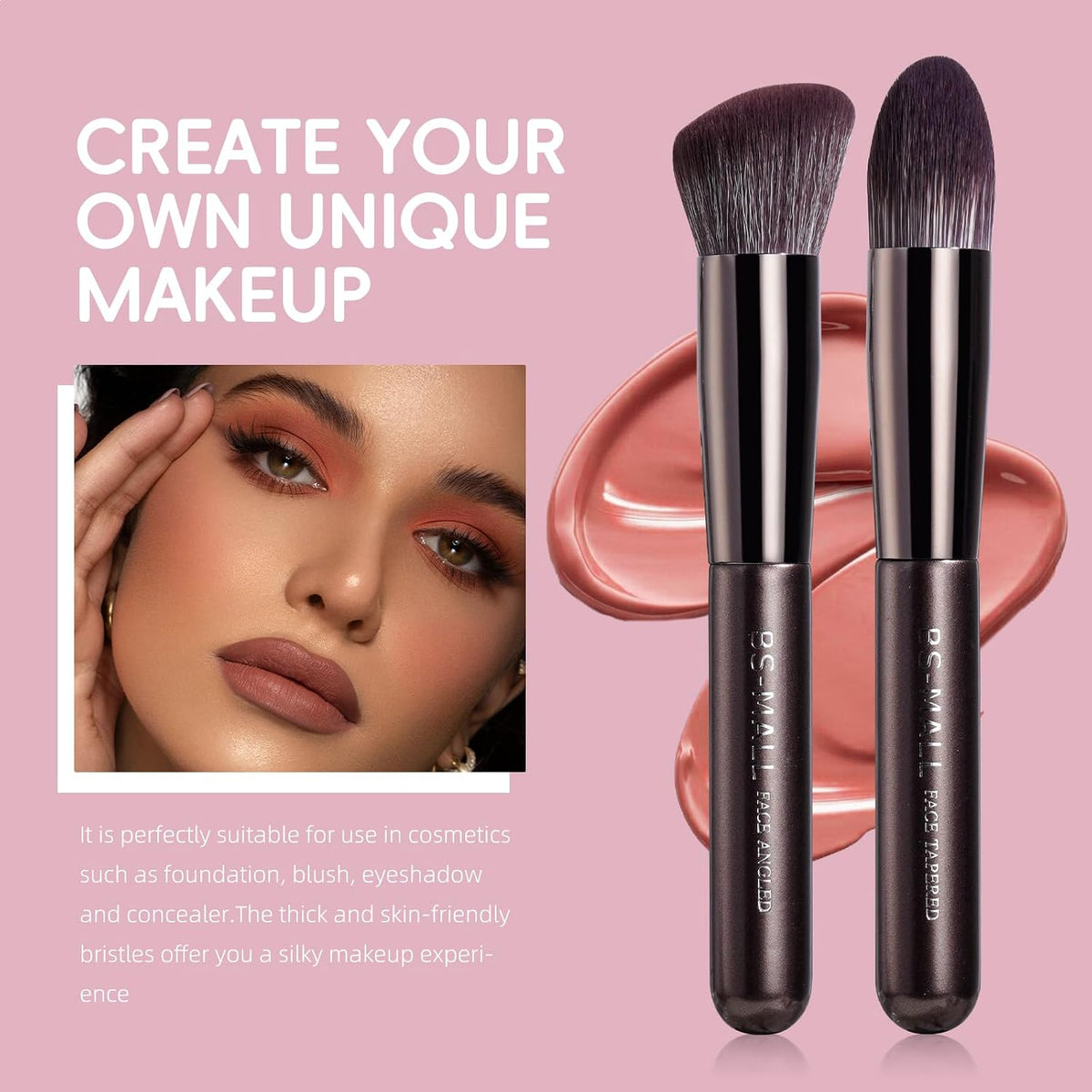 14 Pcs Professional Makeup Brushes Set with Travel-friendly Case - Perfect for Eyeshadow Brush & Foundation Brush for