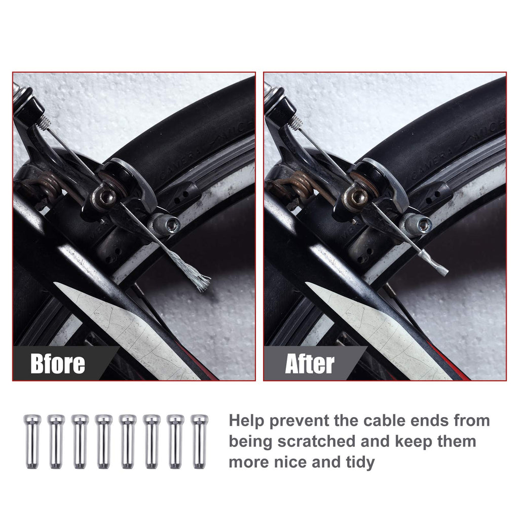 Universal Bike Brake Cable Kit Bicycle Cable Housing Set, White