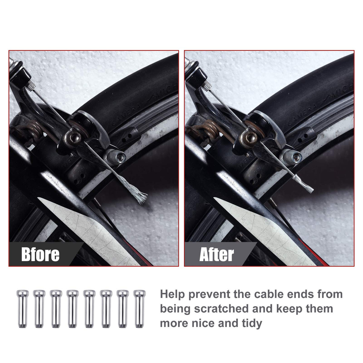 Universal Bike Brake Cable Kit Bicycle Cable Housing Set, White
