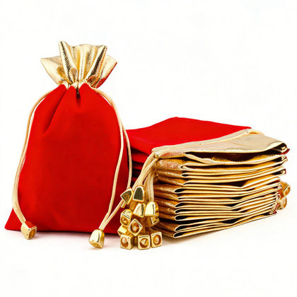 Velvet Drawstring Bags for Christmas 25Pcs Velvet Drawstring Gift Bags Jewelry Pouches for Candy Christmas Wedding