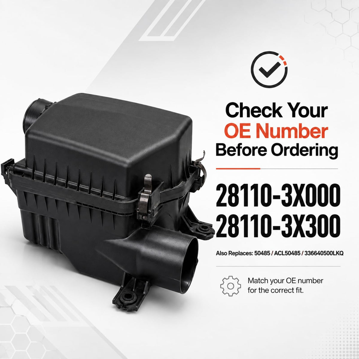 Engine Air Filter Box Housing Compatible with Hyundai Elantra 2011-2016
