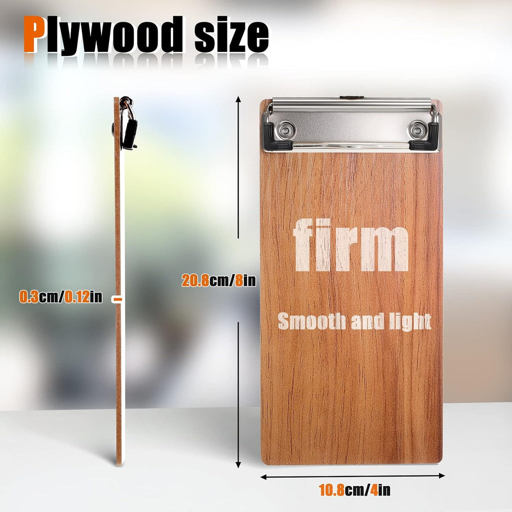 20 Pcs Mini Clipboard Wood Check Presenters Restaurant Clipboards