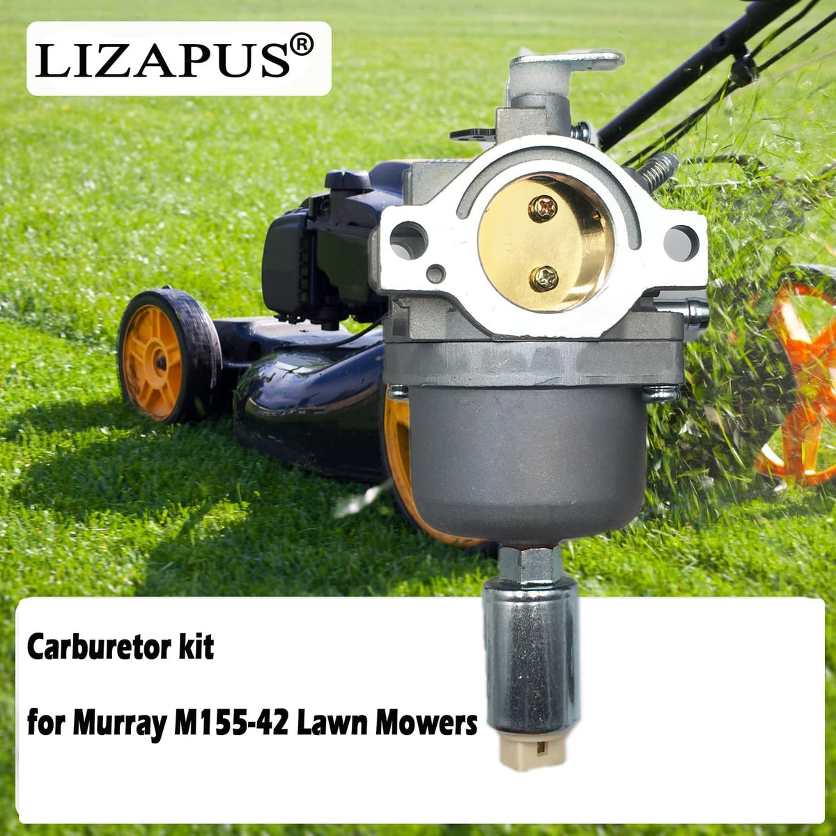 LIZAPUS Carburetor kit Compatible with Murray M155-42 Lawn Mowers Replacement Carb