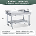 48-Inch Stainless Steel Equipment and Grill Stand